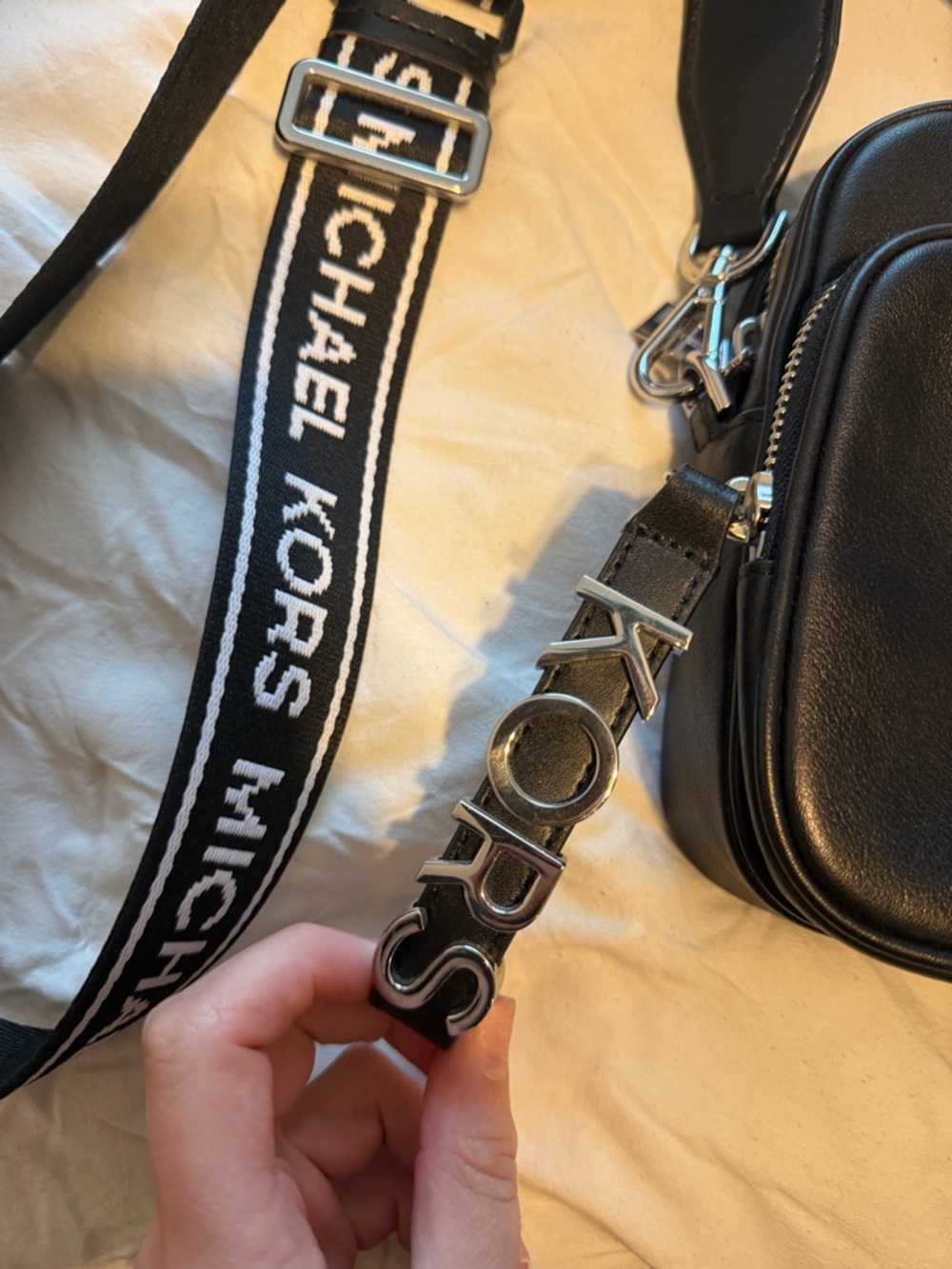 Michael Kors Black Leather Crossbody Bag - Picture 3 of 3